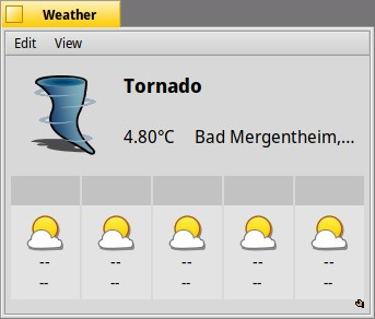 I'm making good progress with my Weather app.It does now display the correct temperature and converts them correctly into all formats (expected Fahrenheit as source previously,new API sends Celsius data).The weather itself is still not correct,obviously,there are no Tornados in the whole country.
